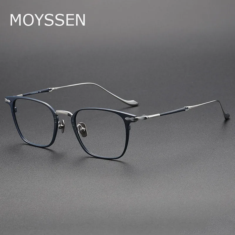 handmade-square-pure-titanium-glasses-frame-business-man-retro-blue-silver-black-gold-spectacles-can-customize-myopia-reading