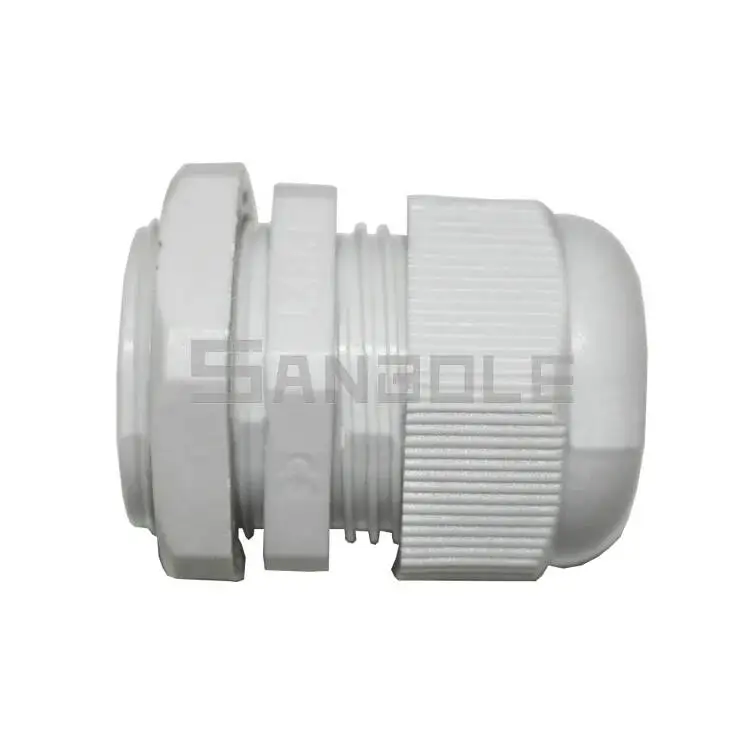 100pcs PG Series Plastic Cable Connector Waterproof Nylon Grey Black PG7 PG9 PG11 PG13.5