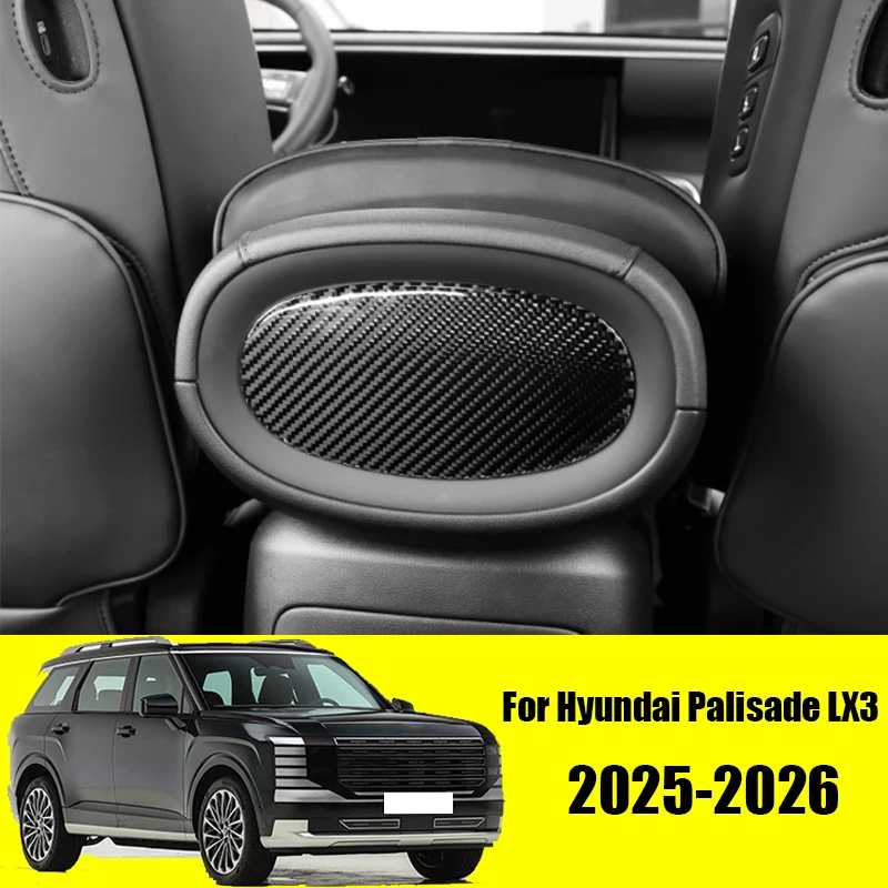 

Car rear armrest decorative sticker carbon fiber pattern interior modification part For Hyundai Palisade LX3 2025 2026