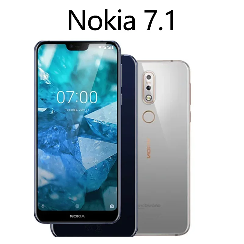 كاميرا Nokia 7.1 4G 12MP أصلية وحدة المعالجة المركزية Qualcomm Snapdragon 636 سعة بطارية الهاتف الذكي 3060 مللي أمبير في الساعة هاتف مستعمل