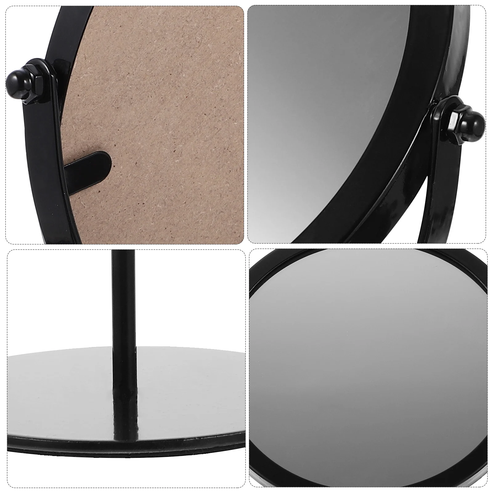 

Rotating Vanity Black Metal High definition Desktop Dressing Table Bedroom Student Lightweight Durable