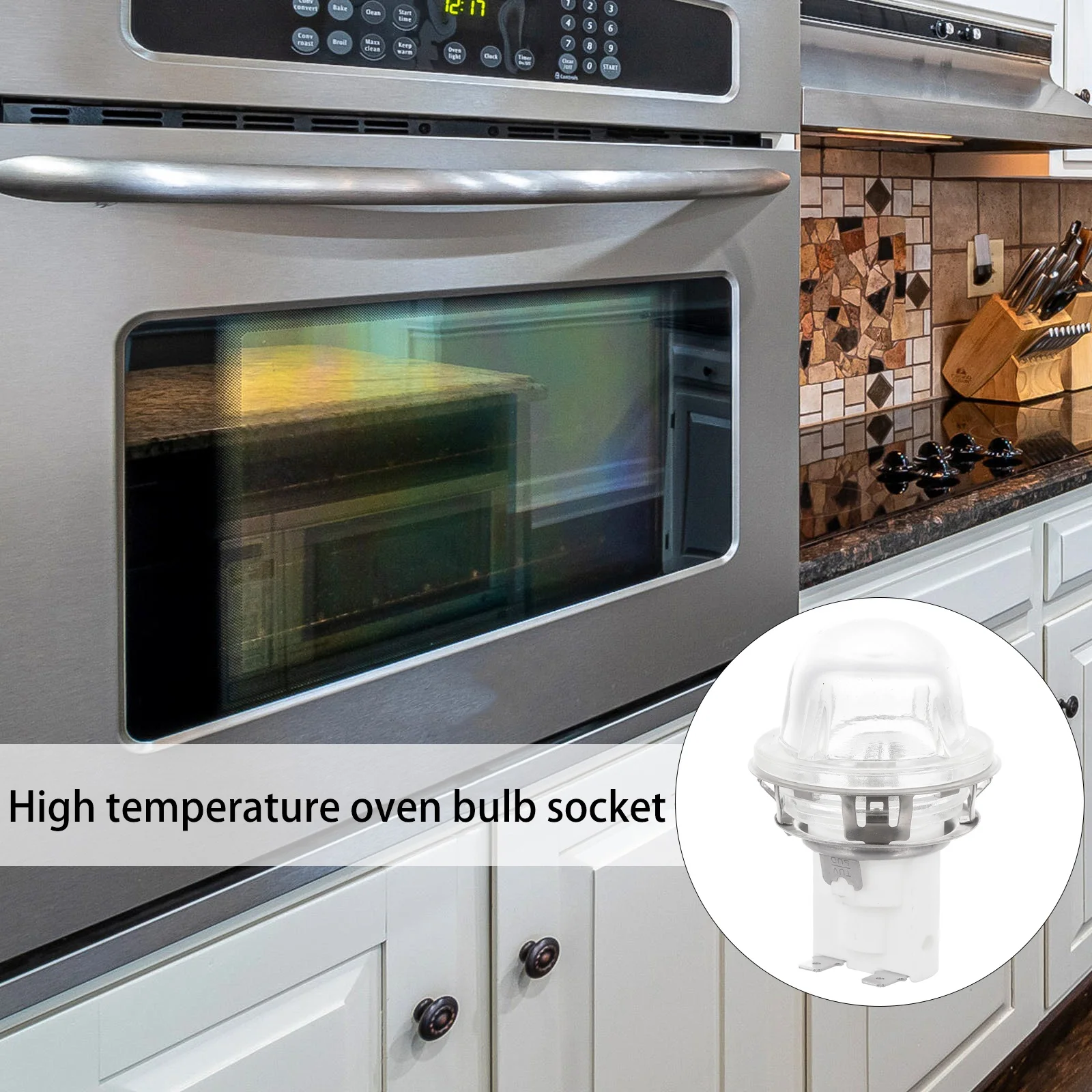 

High Temperature Resistant E14 Lamp Holder Ceramic Base Light Bulbs Socket Adapter 300C Oven Lighting Solution