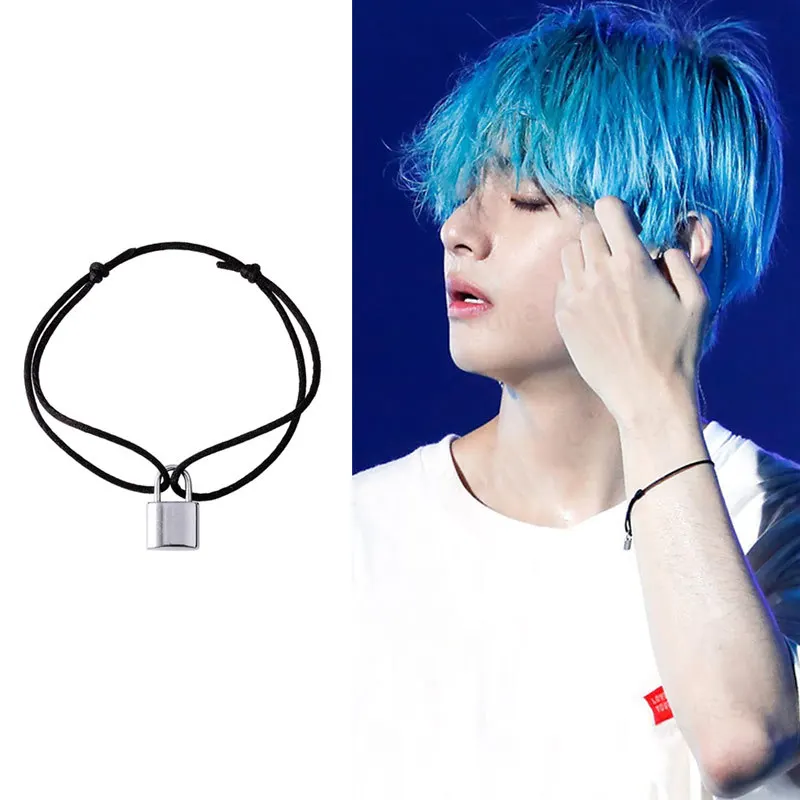 2022 Hallyu New Kim Taehyung Suga Concentric Lock Bracelet Celebrity Group Jewelry Accessories Gift