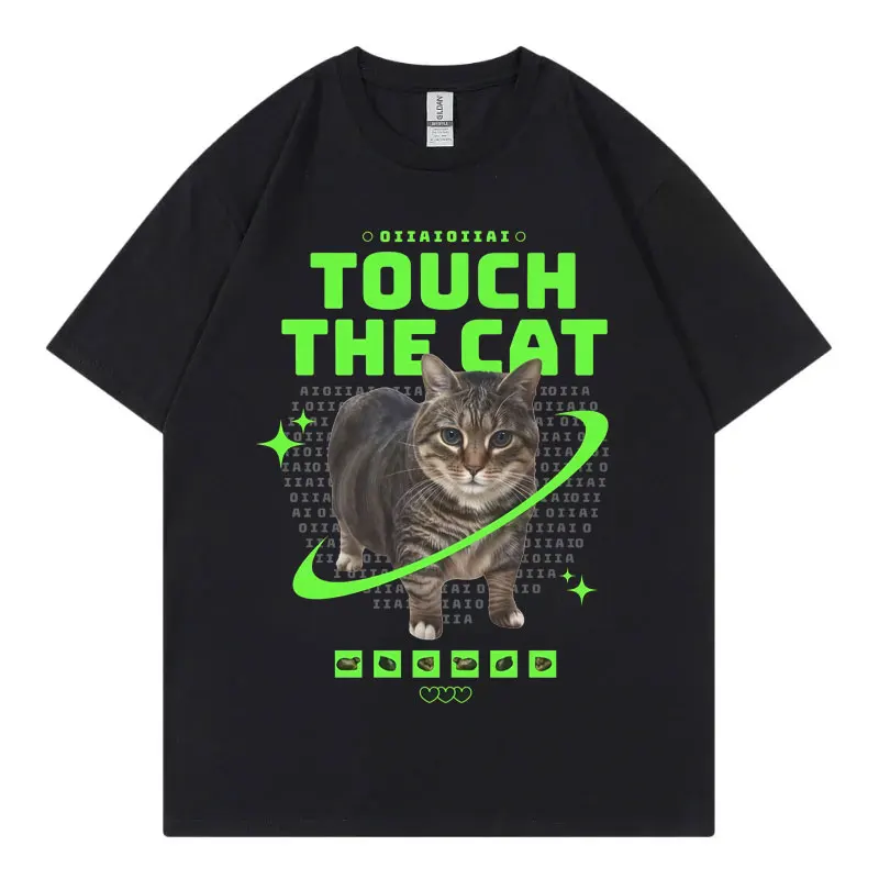 

Funny Oia Cat Meme Graphic T Shirts Men Women Clothing Fashion Y2k Short Sleeve T-shirt Summer Casual Cotton T-shirts Streetwear