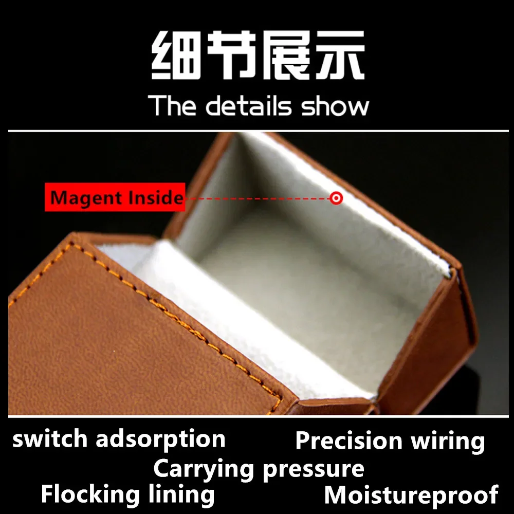 Hi Quality PU Leather Magnetic Switch Cigarette Case 20 Pcs Whole Pack The Crusades Smoking Boxes Moistureproof Compressive