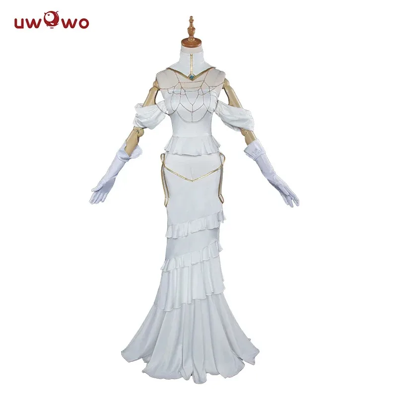 UWOWO Anime Albedo Cosplay Costume Halloween Christmas Costume Cos Women White Dress Albedoo Cosplay