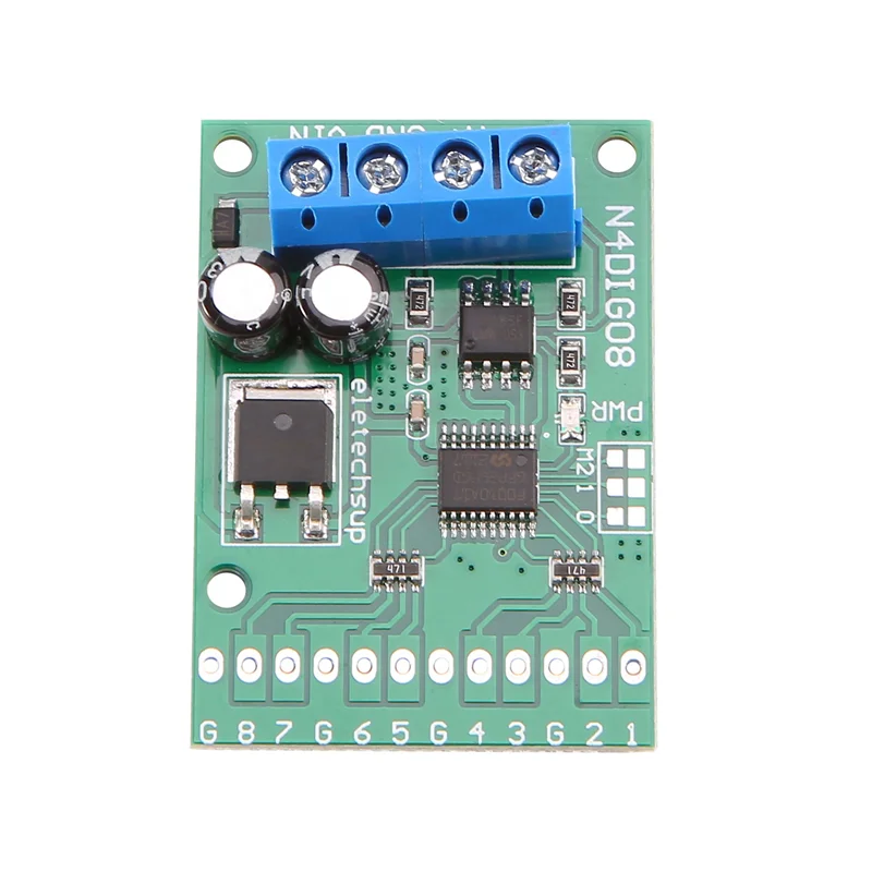 8Ch Input/Output Digital Switch TTL LvTTL CMOS RS485 IO Control Module Modbus Rtu Board for PLC Relay, (No Pin)