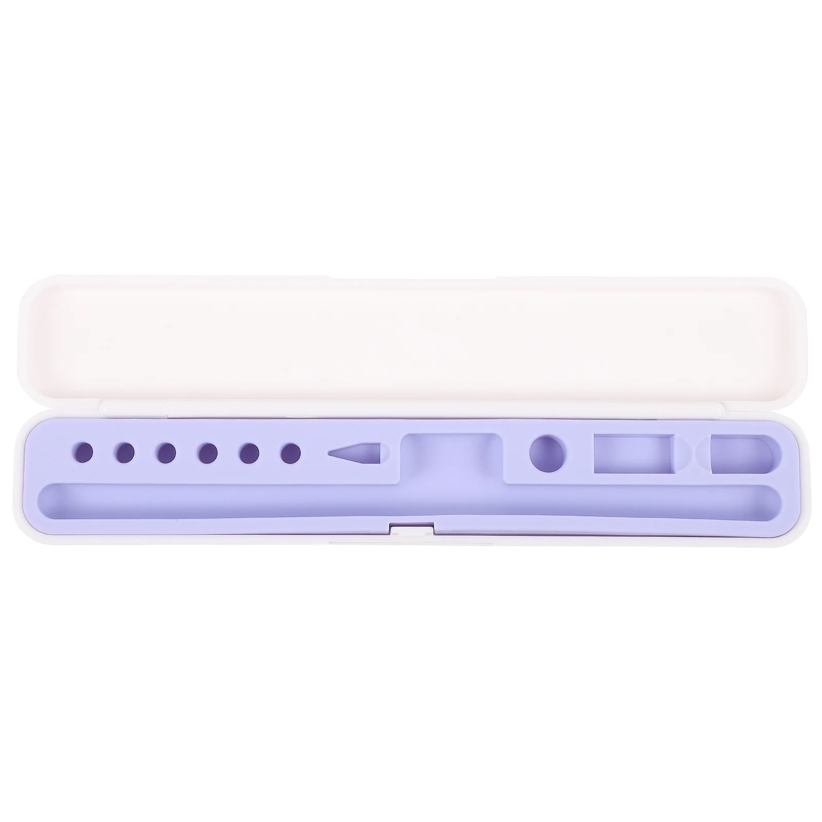 1Pcs Pencil Storage Box Purple Matte Waterproof Portable Pen Holder Compatible Pencil 1 2 Silicone Lining Drop Resistant