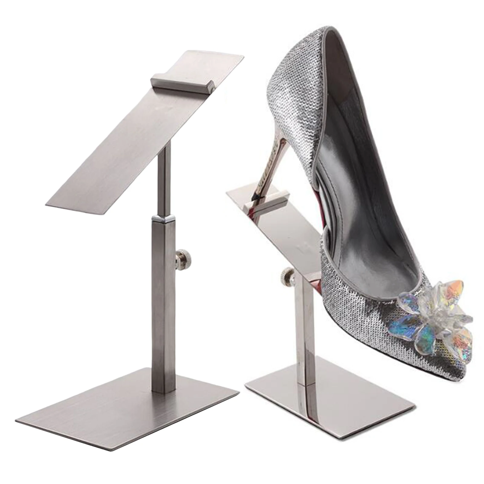 Woman Shoes Display Stand Anti Slip Durable Men Leather Shoe Shelf for Desktop Shop Shoes Display Stand Shoe Riser Adjustable He