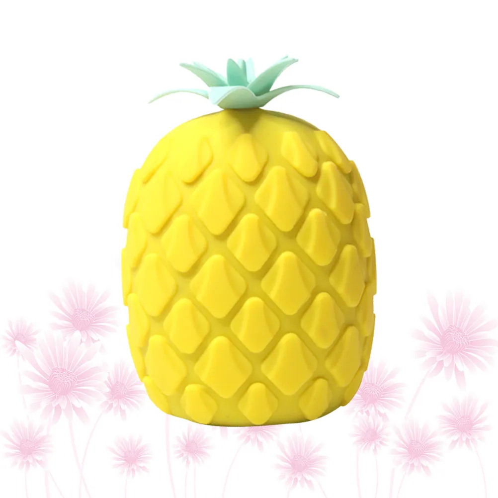 

1Pcs Yellow Pineapple Shower Brush Silicone Bathing Scrubber Ergonomic Design for Easy Grip Back Massage Tool Bath