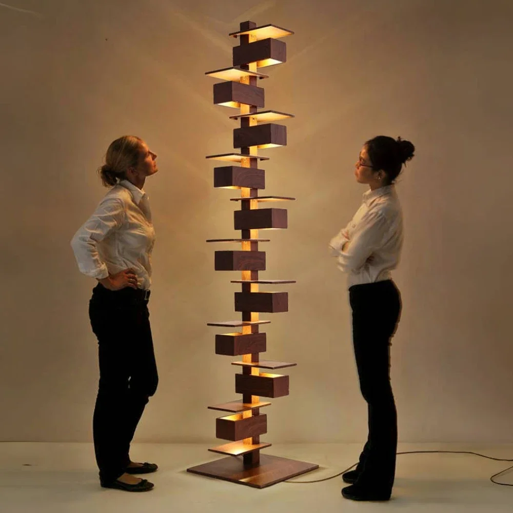 

Italian designer floor lamp Retro Solid Wood Floor light for Living Rooms Bedrooms Hotel Living Room Lighting Fixtures