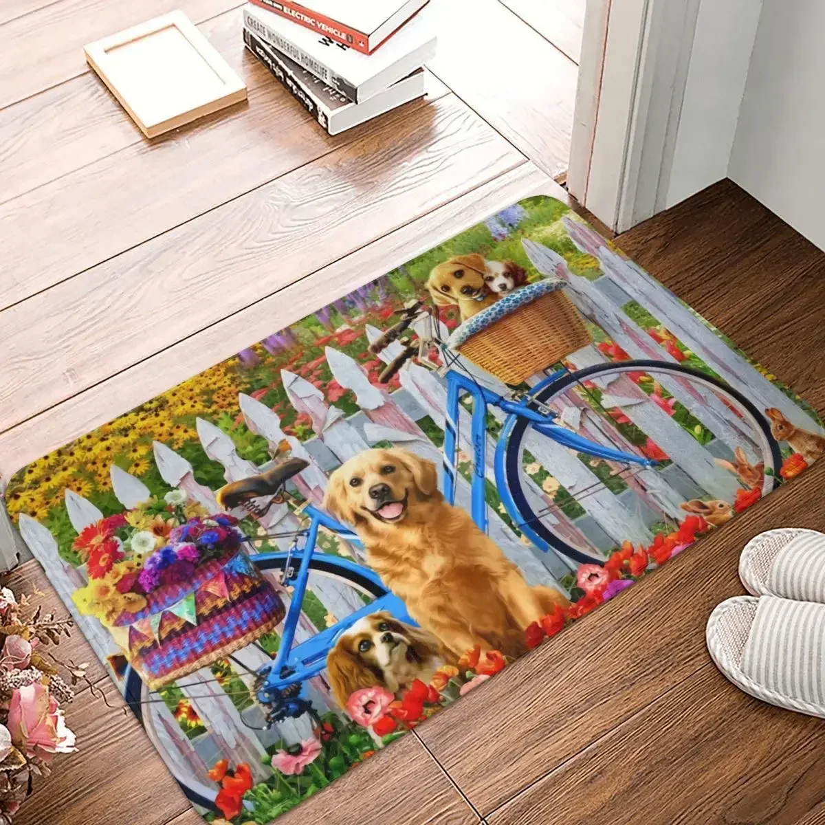 Non-slip Doormat Dog Bicycle Carpet Living Room Bedroom Mat Outdoor Home Modern