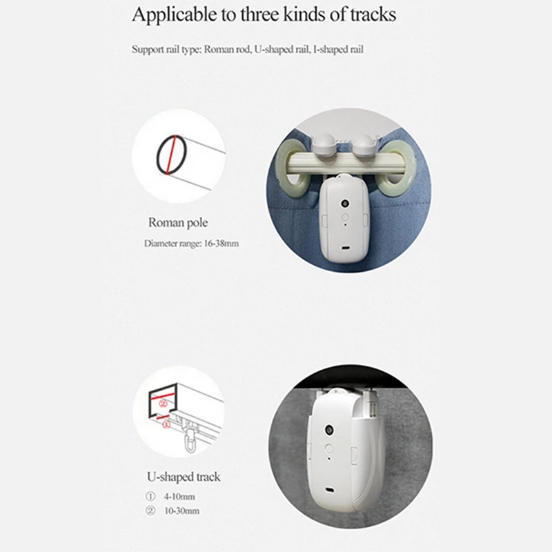 3 in 1スマートロボットカーテン,リモコン付きカーテン,ローマのロッドトラック,tレールとuレールトラック,自動カーテンオープナー