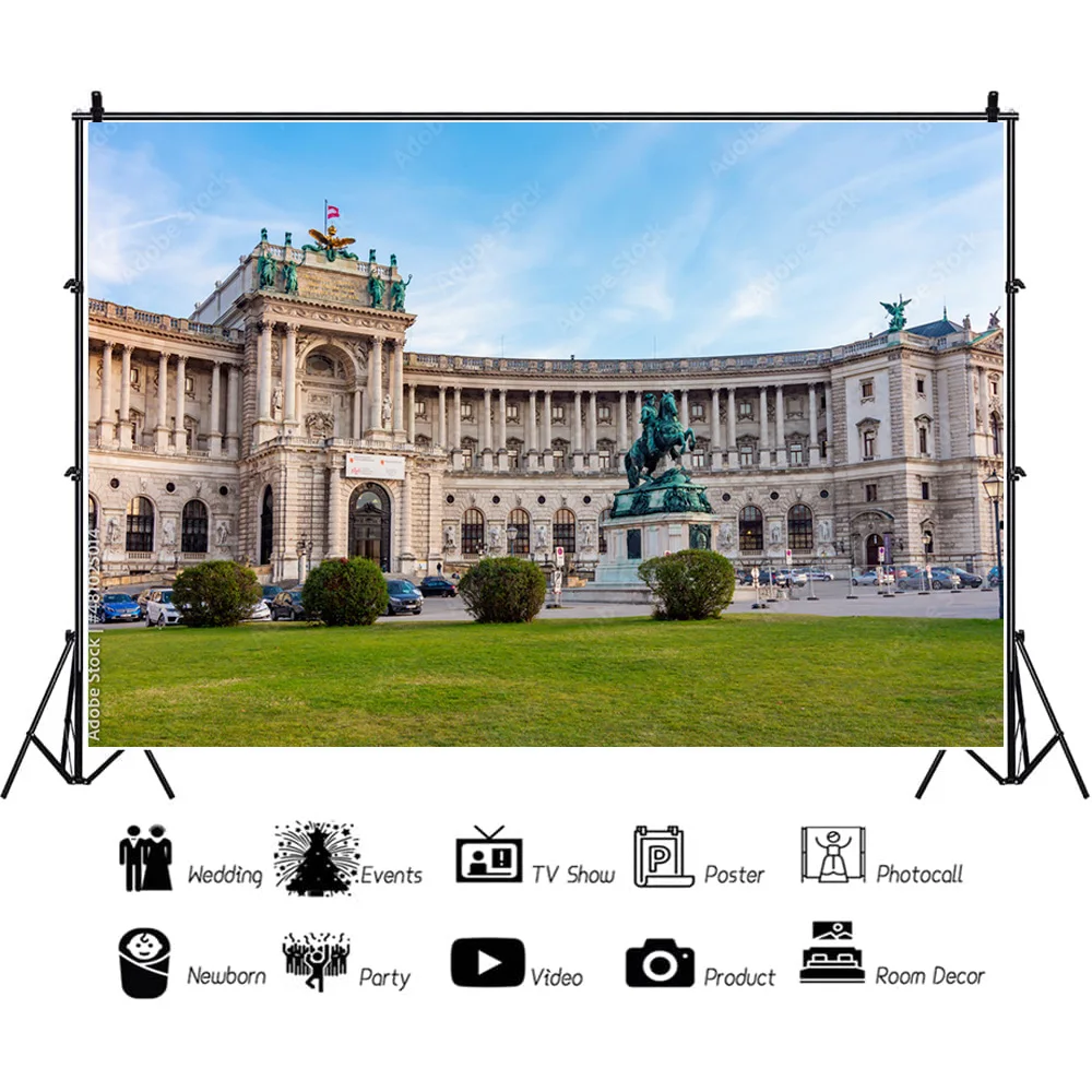 NITREE Art Cloth Background European Landscape Famous Scenic Spots Street  Night Scene Photography Background Props  OZ-11