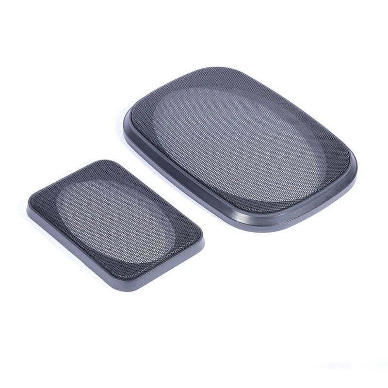 Cubierta de parrilla de altavoz 4 "x 6" 6 "x 9 "rectangular/redondo plástico acero cubierta de malla a prueba de polvo marco rejillas de alambre para Audio de coche Subwoofer