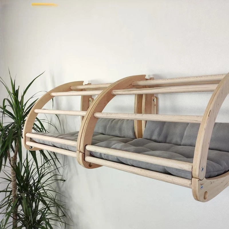 

ins wind nest hanging wooden wall-mounted wall climbing frame nest integrated wall large size nest