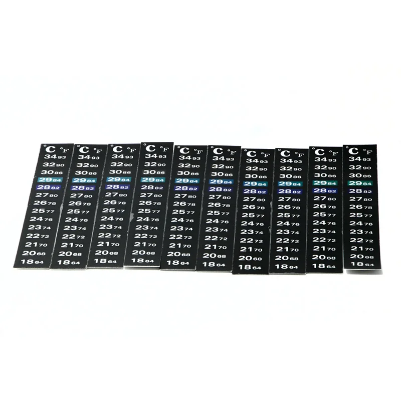 F92B Sticker Temperature Thermometer Digital Display Strips 64-93°F 18-34°C