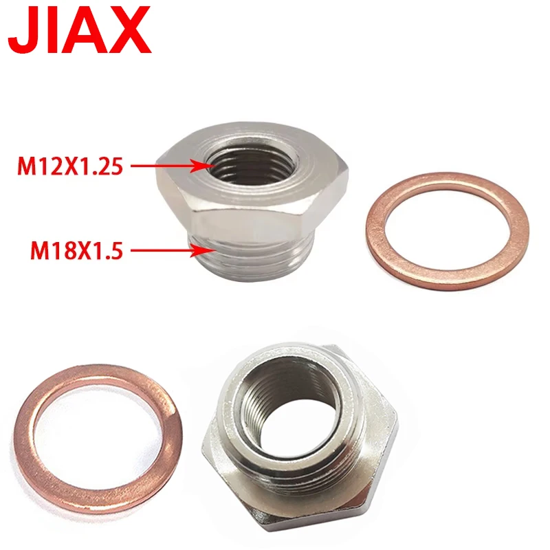 Oxygen Sensor Connection Kit M12X1 25 to M18X1 5 Universal Fit Corrosion Resistant for Cars