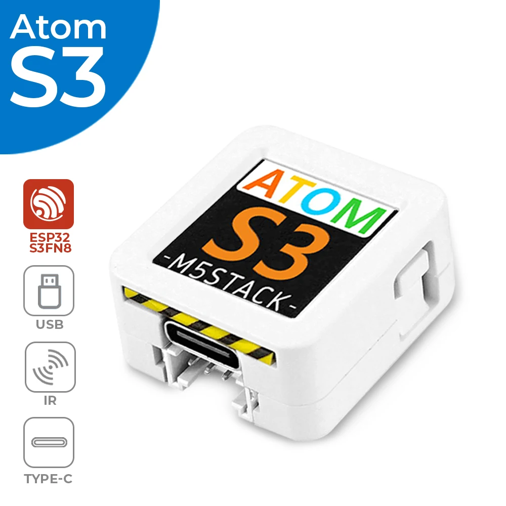 M5Stack Official ATOMS3 ESP32 IoT Development Kit w/ 0.85-inch Screen