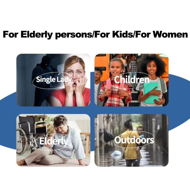 إنذار محمول مضاد للسرقة والذئب للنساء، حجم كبير، ضوء فلاش مزدوج، جهاز آمن للدفاع عن النفس للأطفال #2