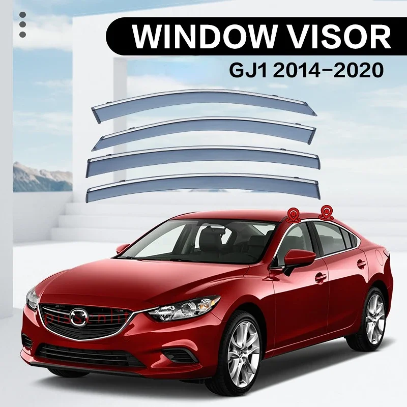 

Для MAZDA 6 GG1 GH1 GJ1 2006-2021, аксессуары, хромированная накладка на окно, дефлекторы, козырьки от дождя, дверной козырек, вентиляционные шторы, вентиляционный козырек