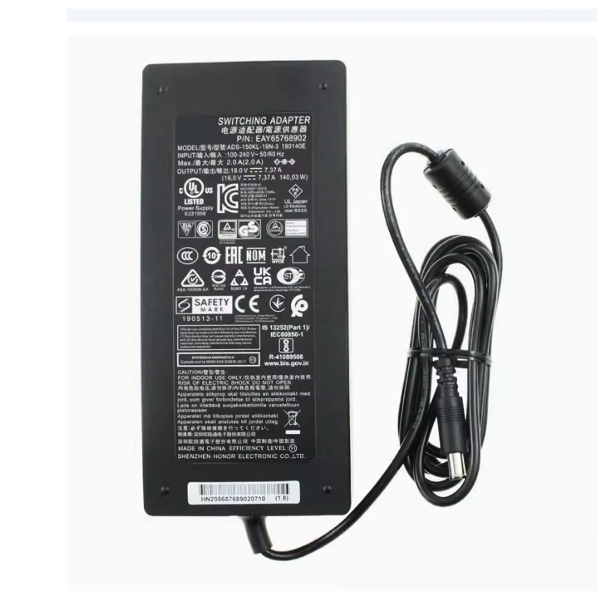 19V 7.37A LCAP31 AC Adapter for LG 32MU89 34UC97C 34UM95 34UC87M Monitor Power Supply Charger 140W