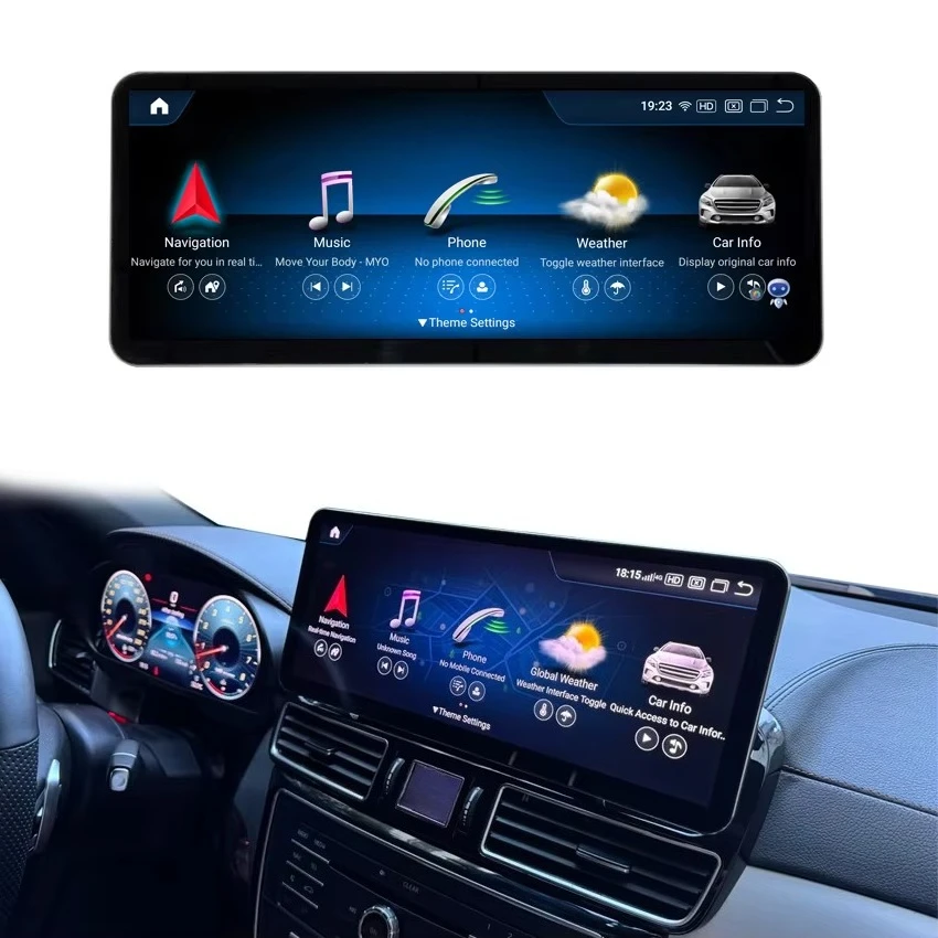 3200*1200p HD 14.6 Inch Android Qualcomm 680 Touch Screen GPS Navigation with Carplay for GLE GLS W166 ML GL X166