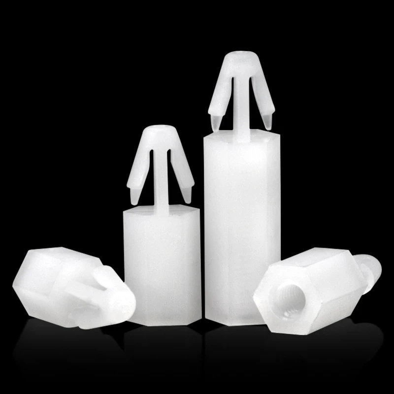 PCB مجلس فاصل Pilla M3 M4 الأبيض النايلون تباعد المسمار ل PCB لوحة دوائر كهربائية دفع في النايلون آخر عمود فاصل المواجهة الثابتة