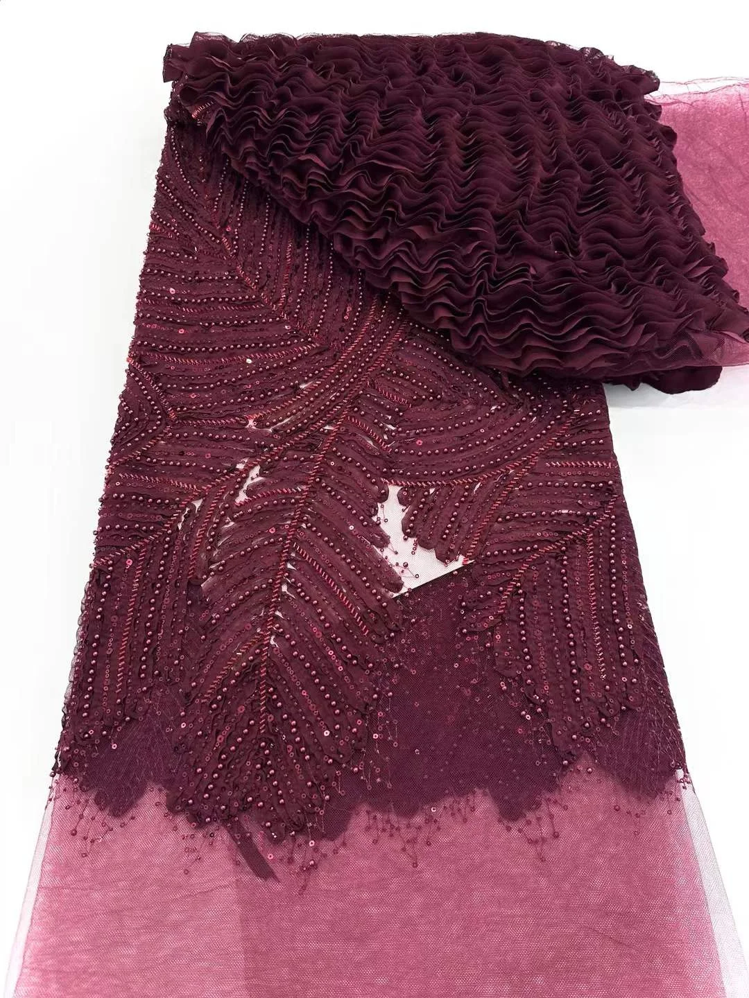 نسيج الدانتيل الأفريقي 2025 الترتر مطرز التطريز العريس النيجيري الزفاف عالية الجودة الفرنسية تول أقمشة الدانتيل لحفل الزفاف-