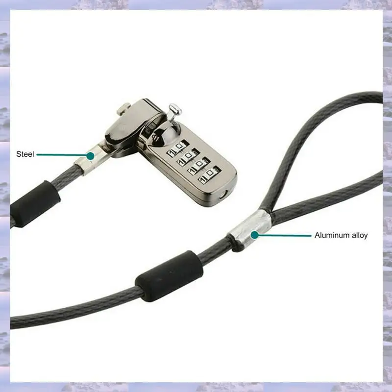 

T85C-10X Security Anti-Theft Combination Laptop Notebook Cable Lock 4 Digit Password Lock