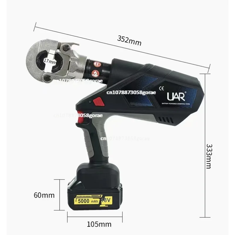 Brushless Electric Hydraulic Clamp Electric Rechargeable Hydraulic Crimping Pliers Cable Copper Nose Press Plier