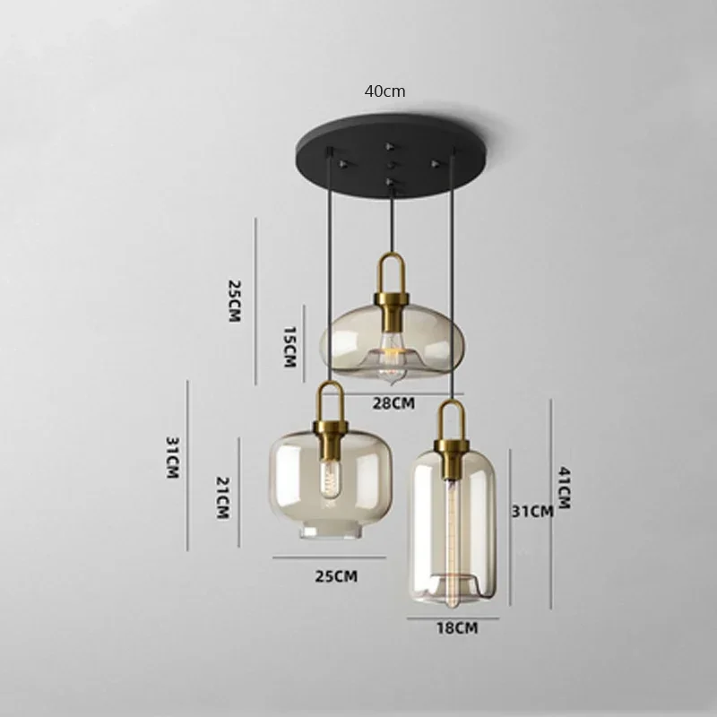 Modern Glass Pendant Loft Industrial Light 3