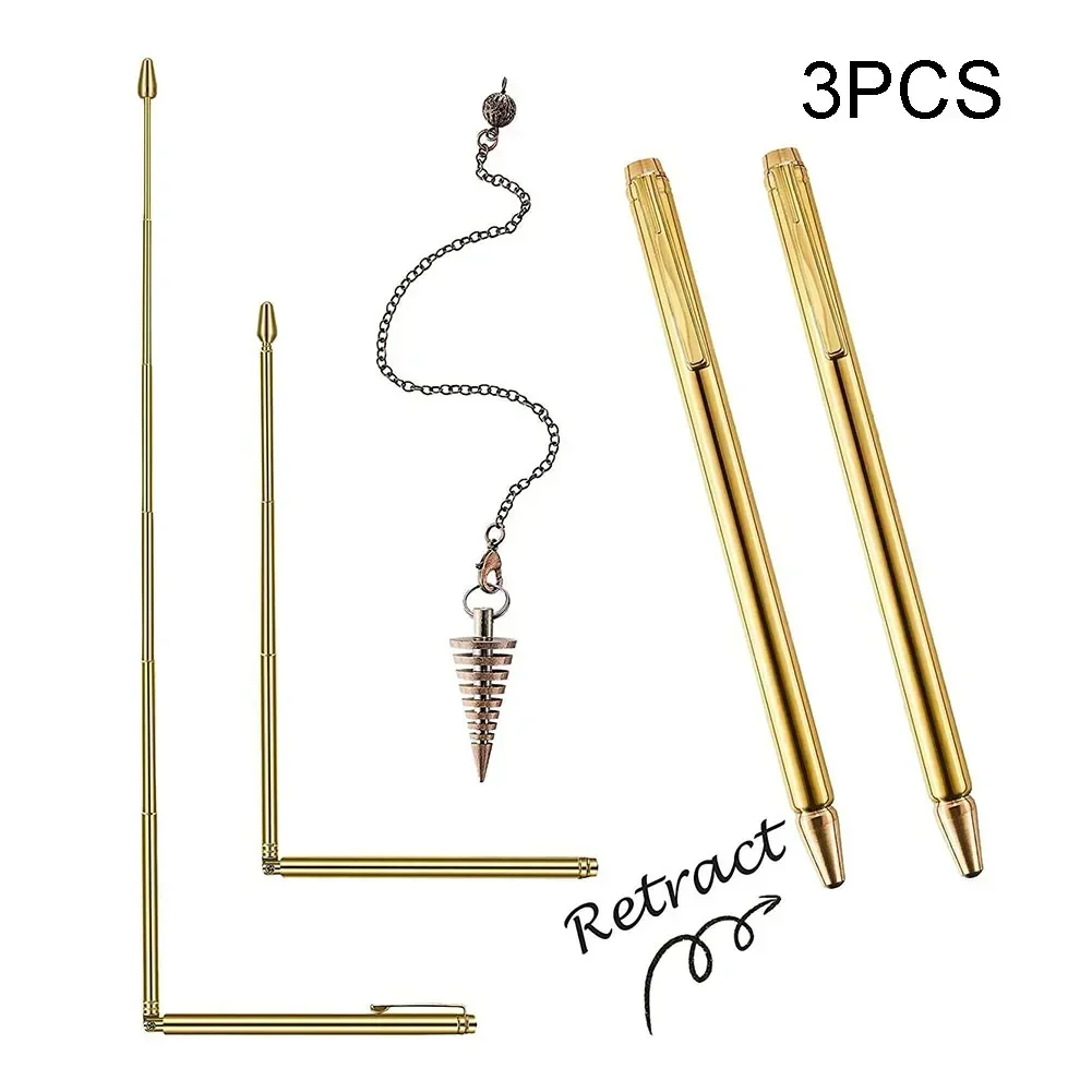 99.9% Pure Copper Dowsing Sticks Metal Detector Rod Copper Probe For Water Gold Finding Treasure Hunting Divination Tools