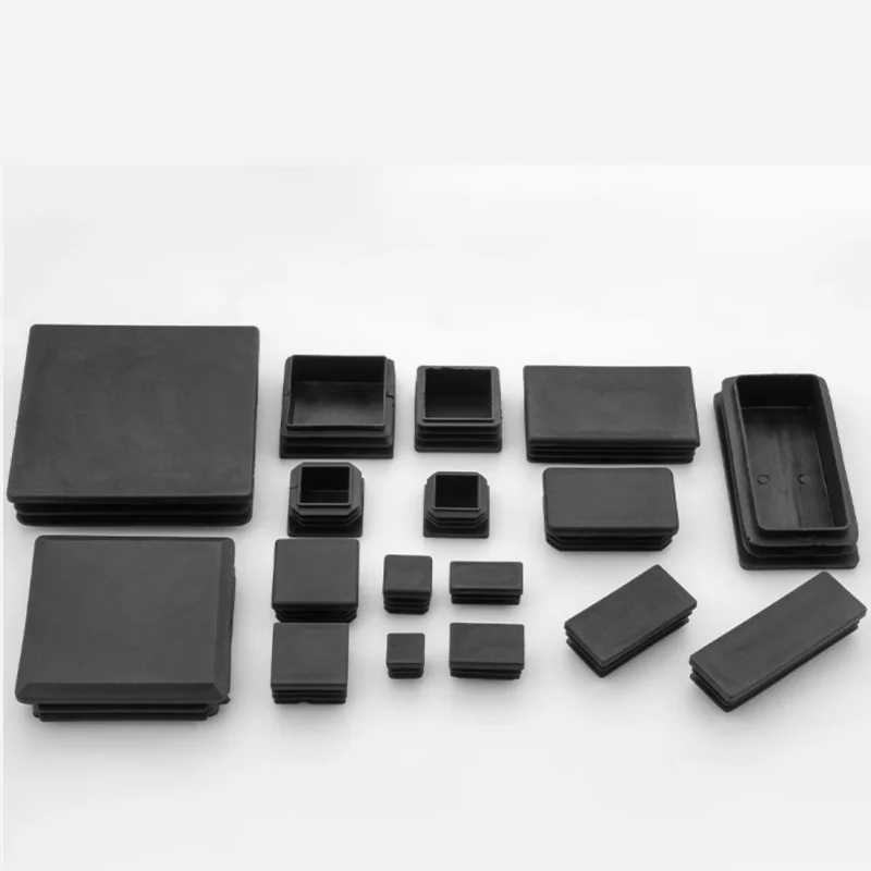 Square Pipe Plug Black Blanking End Caps Rectangular Pipe Tube Cap Insert PlugsTable Chair Furniture Foot Cover Decorative Dust image 4