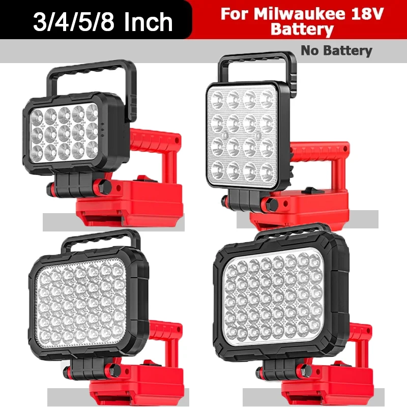 

Для Milwaukee светодиодная рабочая лампа 18 В литий-ионный аккумулятор аксессуар инструмент свет фонарик фонарь кемпинг портативное аварийное освещение