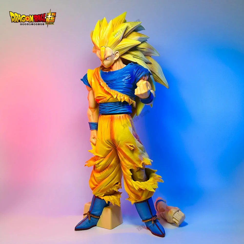 New Dragon Ball Z 32cm Anime Figure Goku Figures  DBZ Super Saiyan Model PVC Statue 2 Arms Action Figurine Decoration Toy Gift