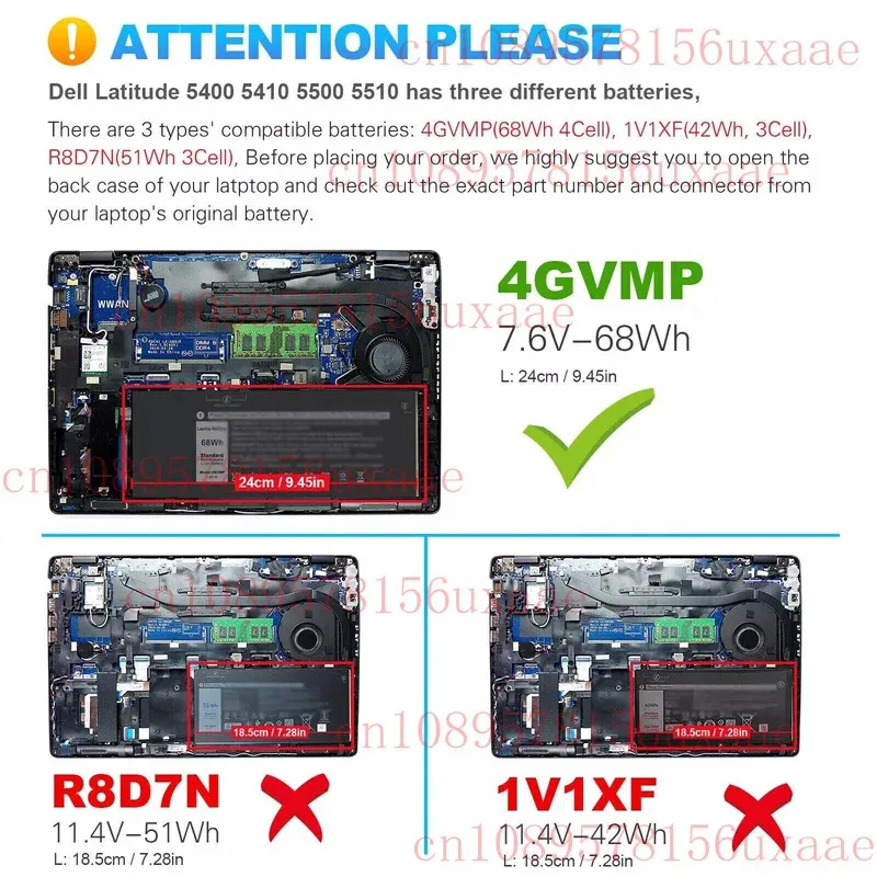 

Аккумулятор 68 Втч 4GVMP для Dell Latitude E5400 E5500 Precision M3540 9JRYT C5GV2 XMSJ