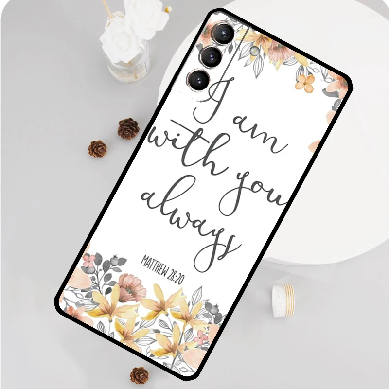 Bible Verse Jesus Christ Christian Case For Samsung Galaxy S22 S23 Ultra Note 20 Note 10 Plus S9 S10 S20 S21 S23 FE Back Cover