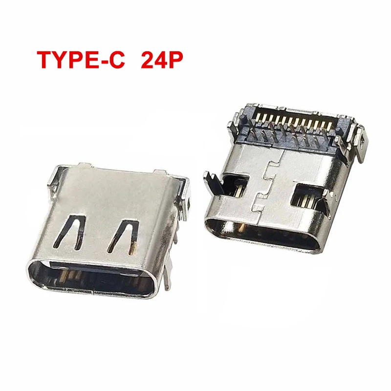 

10Piece TYPE-C Connector 24P Female Seat USB 3.1 Charging Bank Plug Seat 24Pin Front Plug Rear Mount