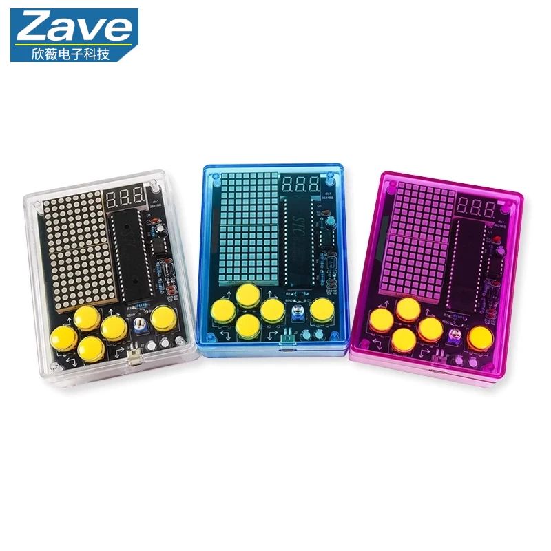 Pixel Game Console Making Kit: 51 Single - Chip Microcomputer Tetris Puzzle Game Electronic DIY Welding Practice