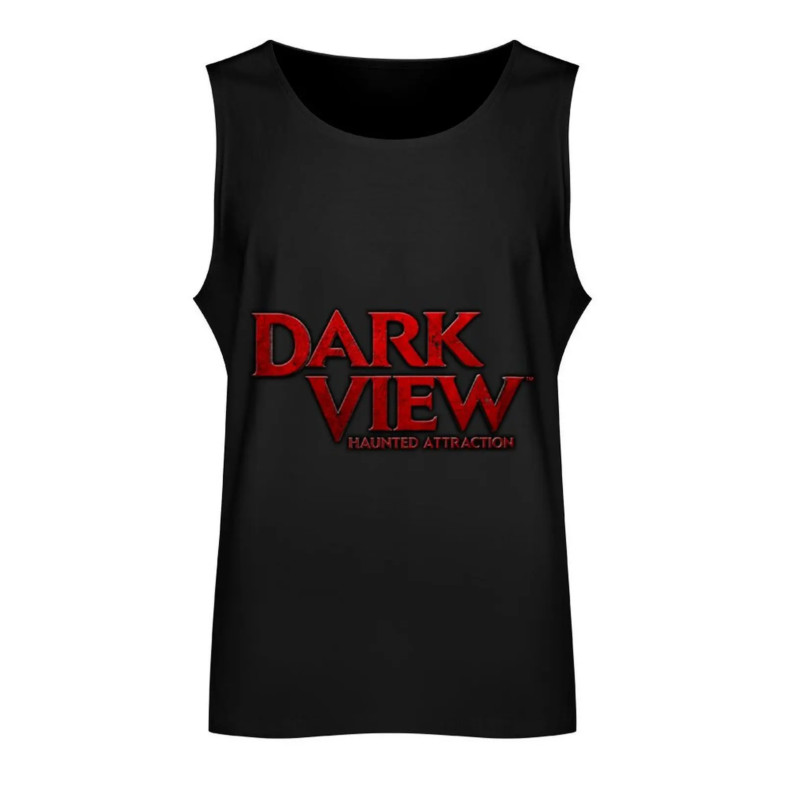 Dark View Haunted Attraction Merch Tank Top Vest for boy Man clothes for gym Men's clothing tops