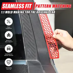 Honeycomb Aluminum Alloy Rear Glass Both Side Slot Anti-Scratch Trim Kit For Ford Maverick Lariat 2022-24 Protection Accessories