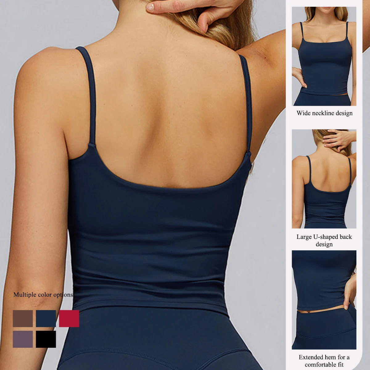 

Women Quick-Dry Fitness Yoga Tank Top U-Back Fitness Sports Tank Top Fall/Winter Running Tight-Fitting Fitness Underwear