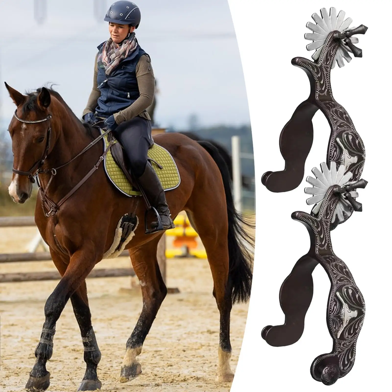كاوبوي التمهيد توتنهام الرياضة الفروسية والعتاد المعدني كاوبوي توتنهام لركوب الخيل عرض القفز مزرعة العمل الفروسية التدريب الدراجين