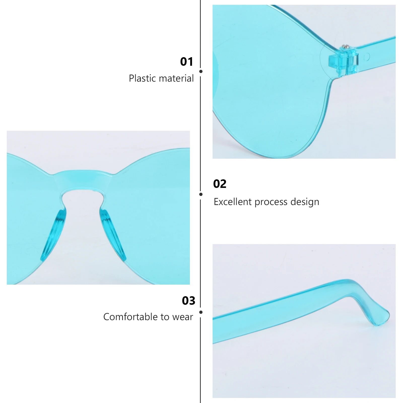 

2 Pcs Retro Glasses Plastic Lightweight Party Accessories Creative Eyeglasses Prop Decorative Costume Festive Dancing