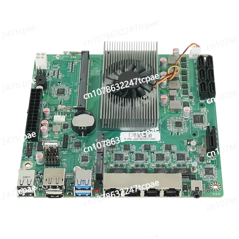 Double control N100 low power ITX main board industrial computer 6 disk 4network softrouting NAS storage server 12generationN305