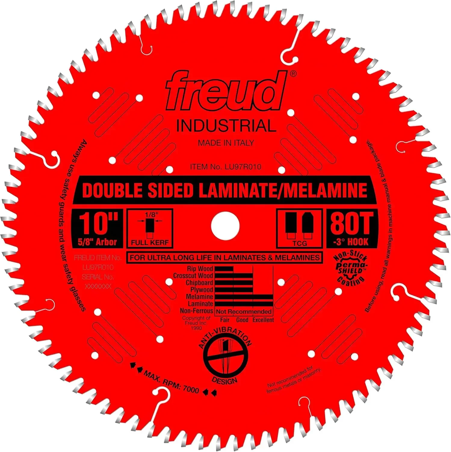 LU97R012: 12" x 96T Double Sided Laminate/Melamine Blade