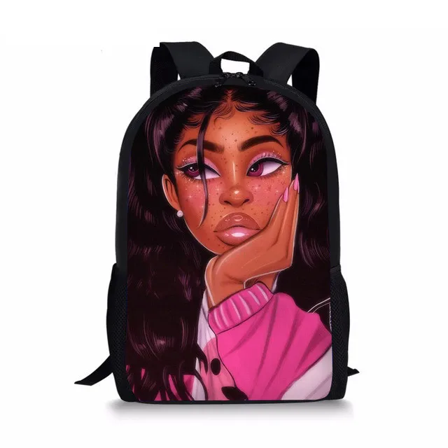 Bolsas de libros mágicos para niñas Afro negras, mochila escolar africana para niños de primaria, mochilas multiusos con estilo americano