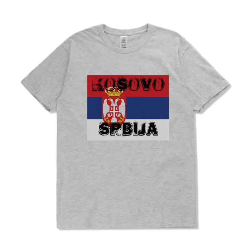 تي شيرت مطبوع عليه علم صربيا كوسوفو Srpska الوطنية. الصيف القطن قصير الأكمام س الرقبة رجل تي شيرت جديد S-3XL #4