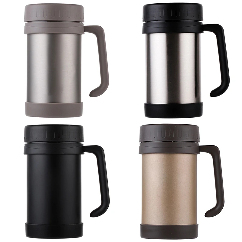 

500Ml/17Oz Thermo Mug Stainless Steel Vacuum Flasks With Handle Thermo Cup Office Thermoses For Tea Insulated Cup